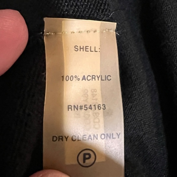 Calvin Klein Black Knit Cowl Neck Sweater Dress, size L - Picture 11 of 11